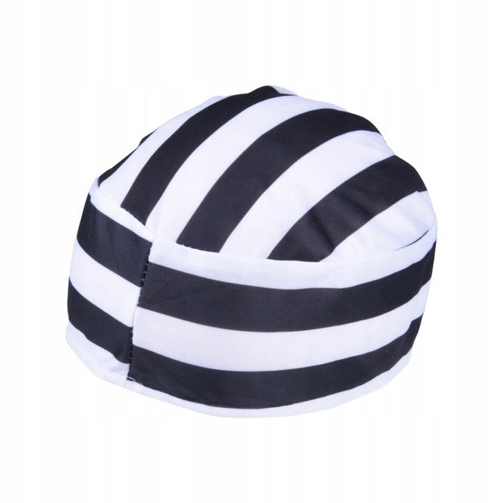 Set costum carnaval, Palarie prizonier, dungi alb-negru, Universal