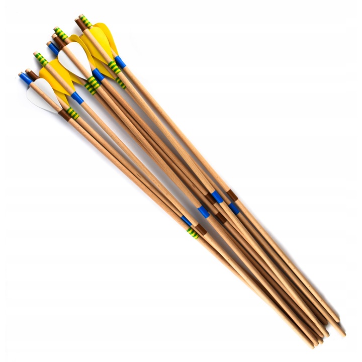 Set 10 sageti pentru arc, Lemn, 60 cm, Bej