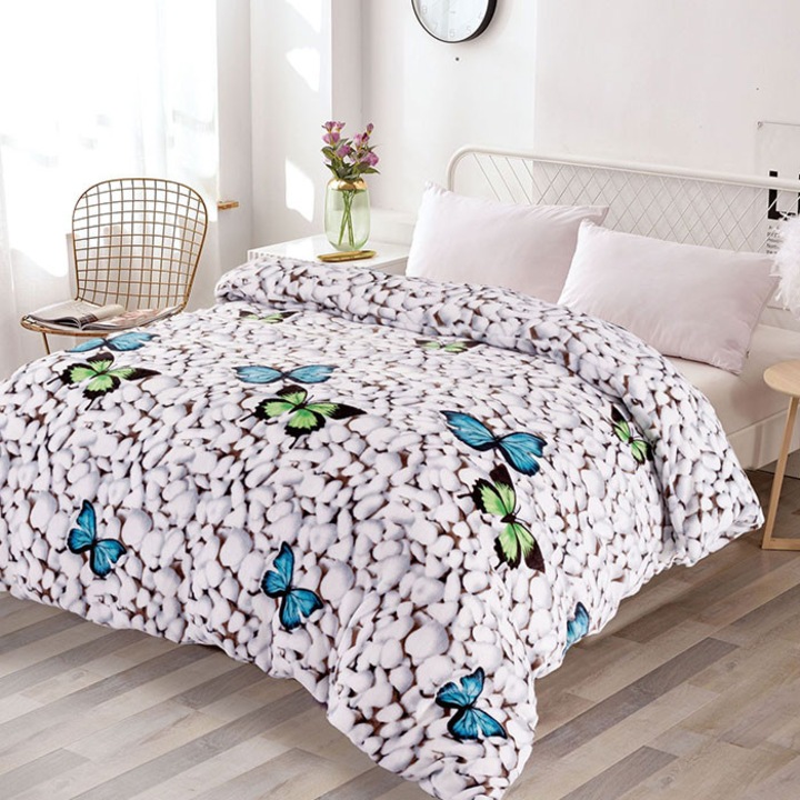 Patura Cocolino pentru 2 persoane, Dormy, Motyl, 200x230 cm