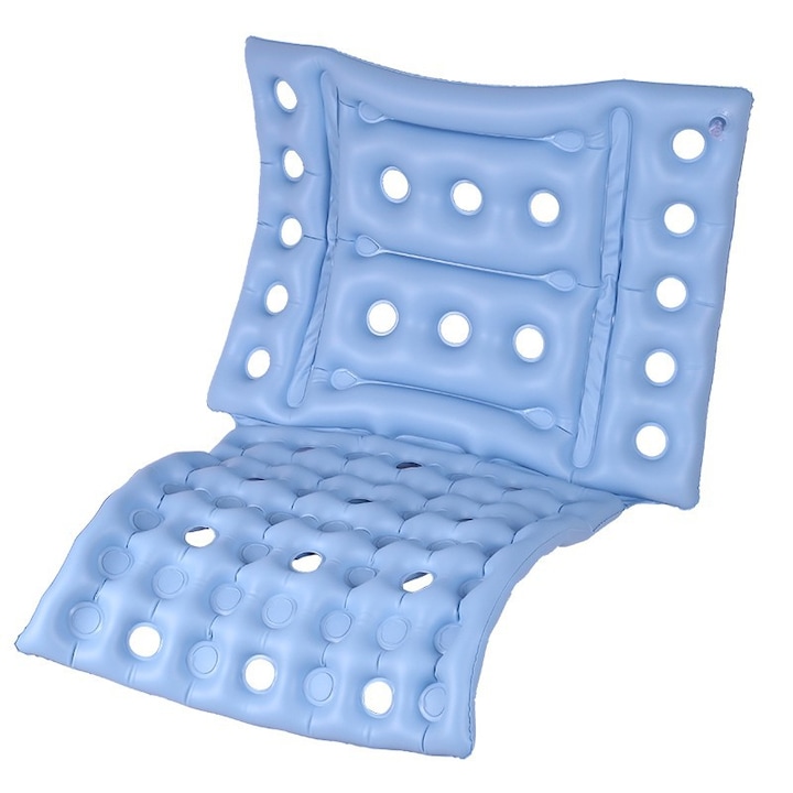 Perna pentru scaun cu rotile anti-decubit, Aisdelu®, Sistem antiescare, Albastru
