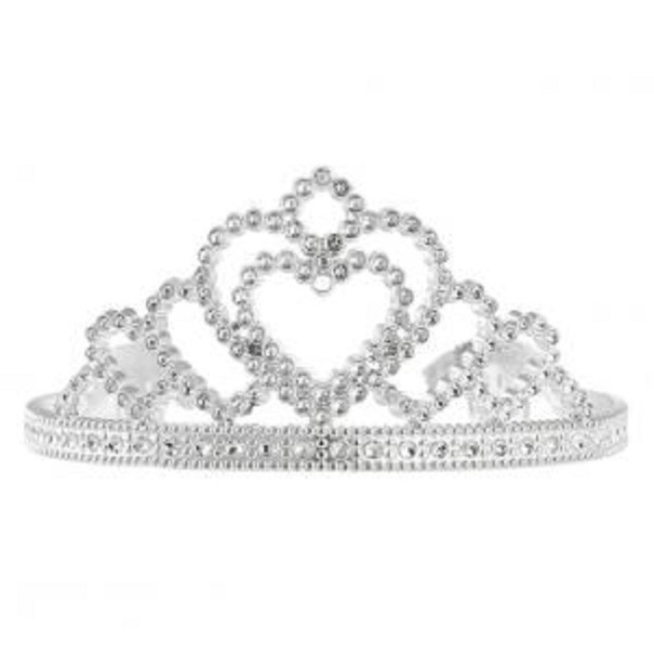 Tiara printesa, argintie, 5-7 ani