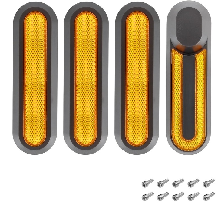 Комплект от 4 защитни капака за колелата на електрически скутер, Съвместими с Xiaomi M365/Pro/Pro 2/1S, Aisdelu, Жълт/Черен