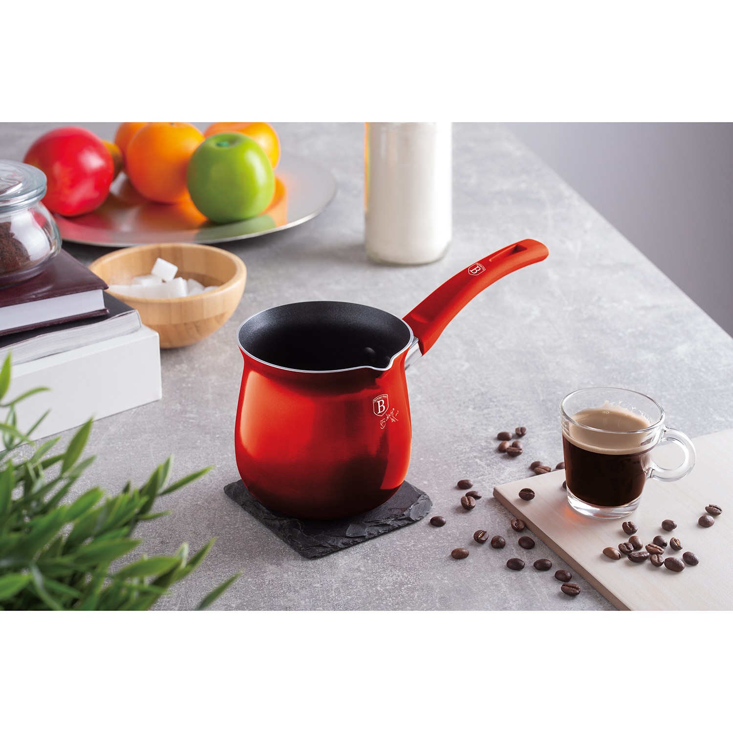 Berlinger Haus BH/1256N Metallic Line Burgundy Kasserolle in Rot mit