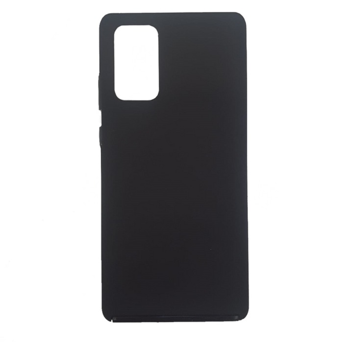 Капак, съвместим със Samsung Galaxy Note 10 Plus - 360 градуса цветен (силиконова предна част/пластмасов гръб) черен