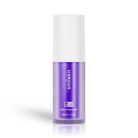 Pasta de Dinti, Corector de Culoare V34, Mov, Elimina Petele, Improspateaza Respiratia, Repara gingiile, fara fluor 30ml