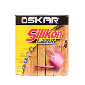 Bait lemn Oskar Silikon Lazur, pe baza de solvent, interior/exterior, nuc, 2.5 L