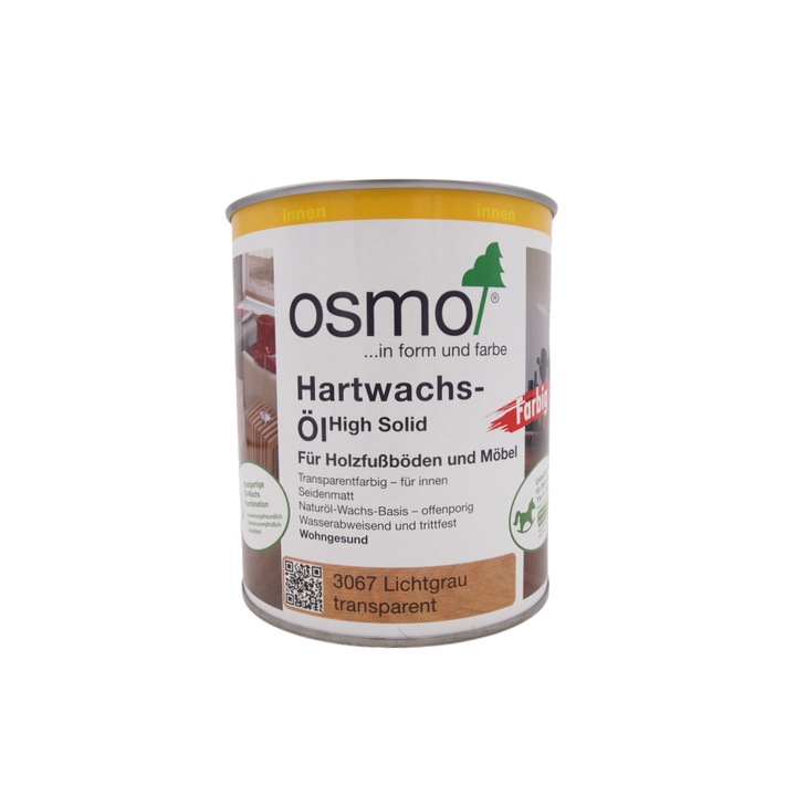 Ulei de trafic intens pentru parchet din lemn, Osmo, Polyx-Oil Tints, gri deschis, semi-mat, 0,75 L