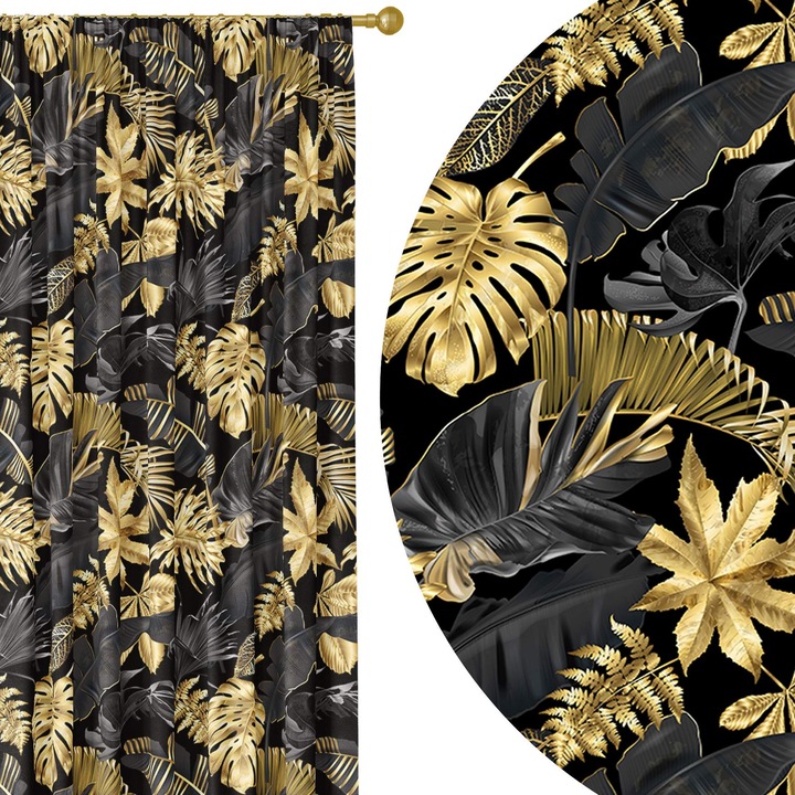 Draperii Gata Confectionat, Homeview, Zas101, Rejansa, 100% Poliester, 180G/M2, Simpla, Multicolor, 140x230