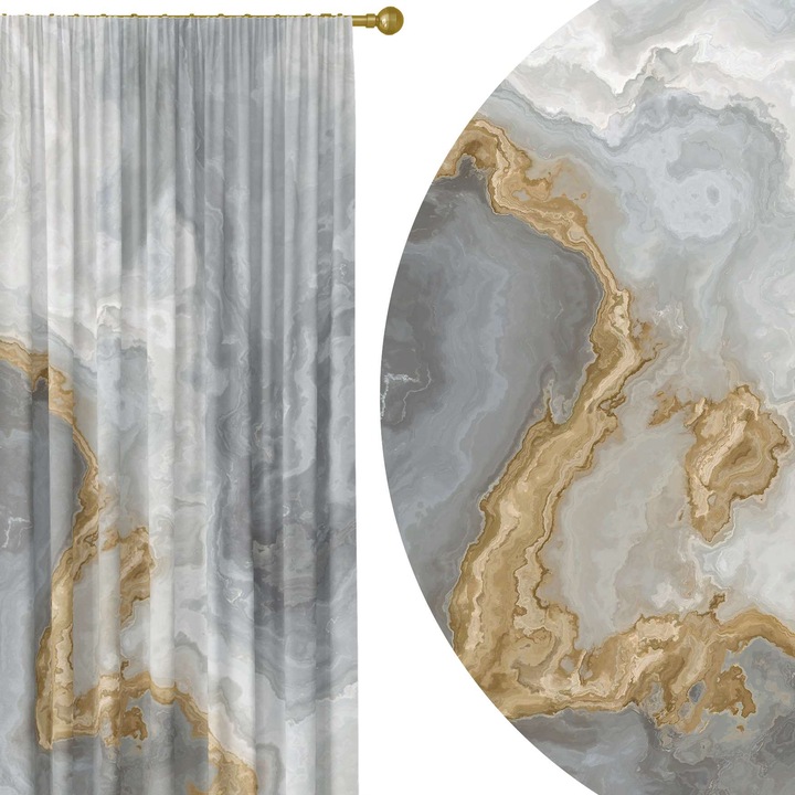 Draperii Gata Confectionat, Homeview, Zas120, Rejansa, 100% Poliester, 180G/M2, Simpla, Multicolor, 140x230