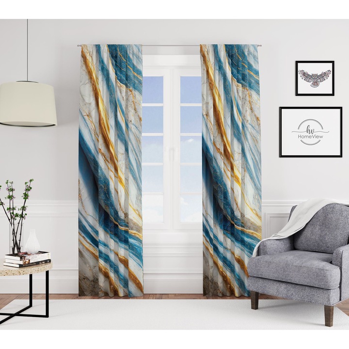 Perdea, HomeView, 140x230 cm, Poliester, Multicolor