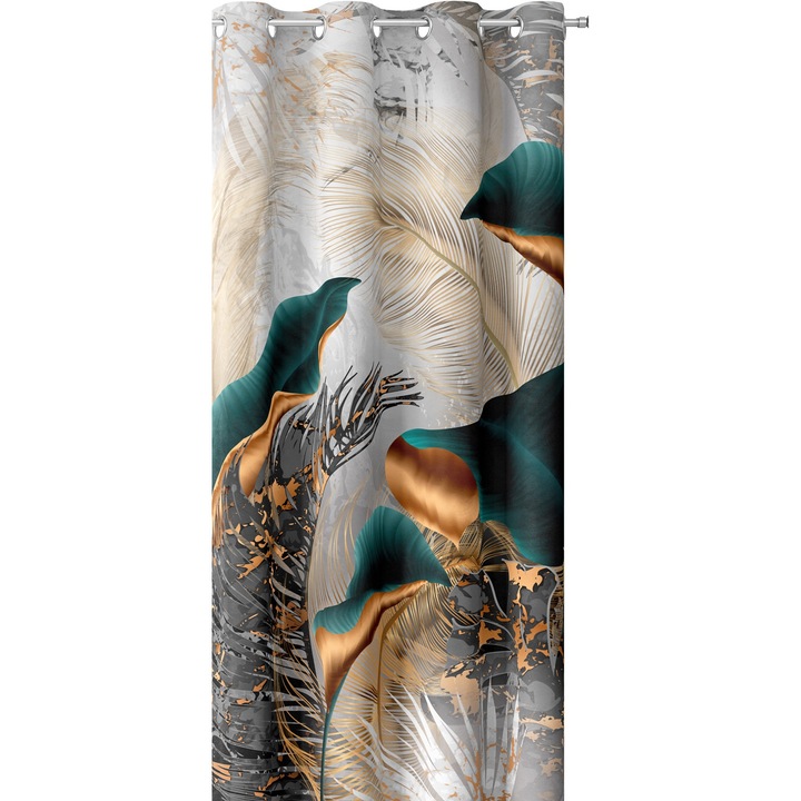 Perdea cu inele, Homeview, Poliester, 140X240 cm, Multicolor