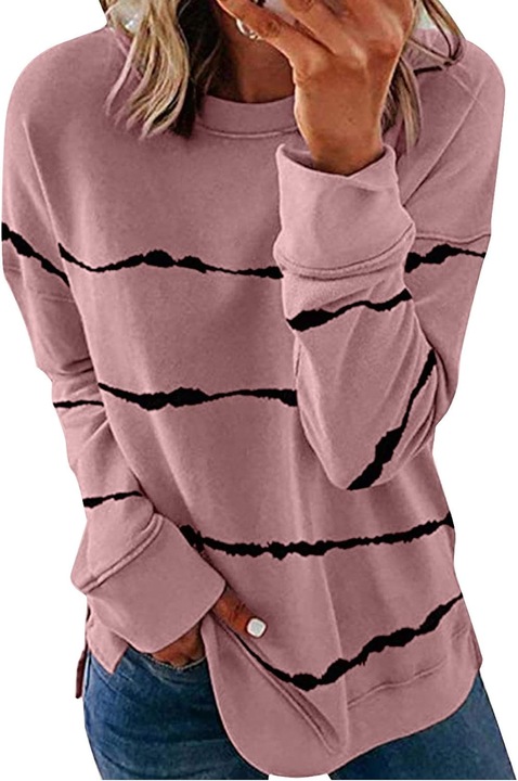 Női blúz, JeiibrZui, poliészter, rózsaszín, Rózsaszín