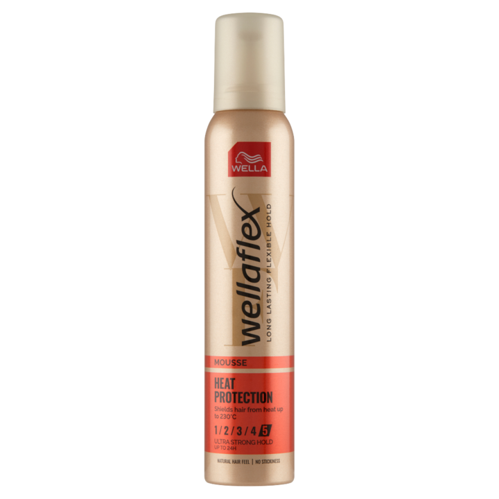Spuma de par modelatoare, Wella, Wellaflex Heat Protection, 200 ml