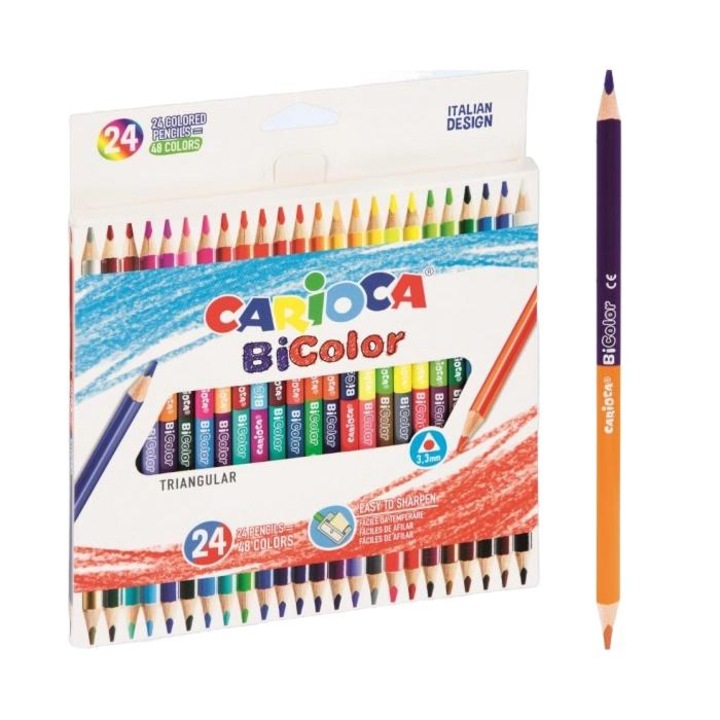 Creioane colorate, KW Trade, 24 bucati, Multicolor