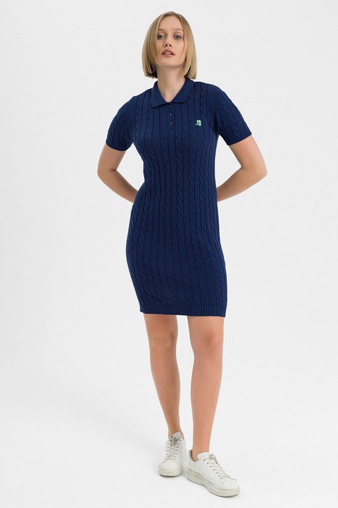 Jimmy Sanders, Rochie mini cu model torsade Paulina, Bleumarin, XL