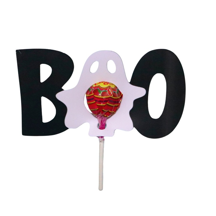 Halloween dekoráció, Chupa Chups Candy, fekete, 13,5×7,5 cm, DH087
