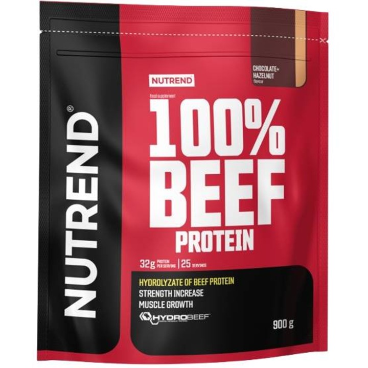 Proteine din vita 100%, Nutrend, 900 g, ciocolata cu alune