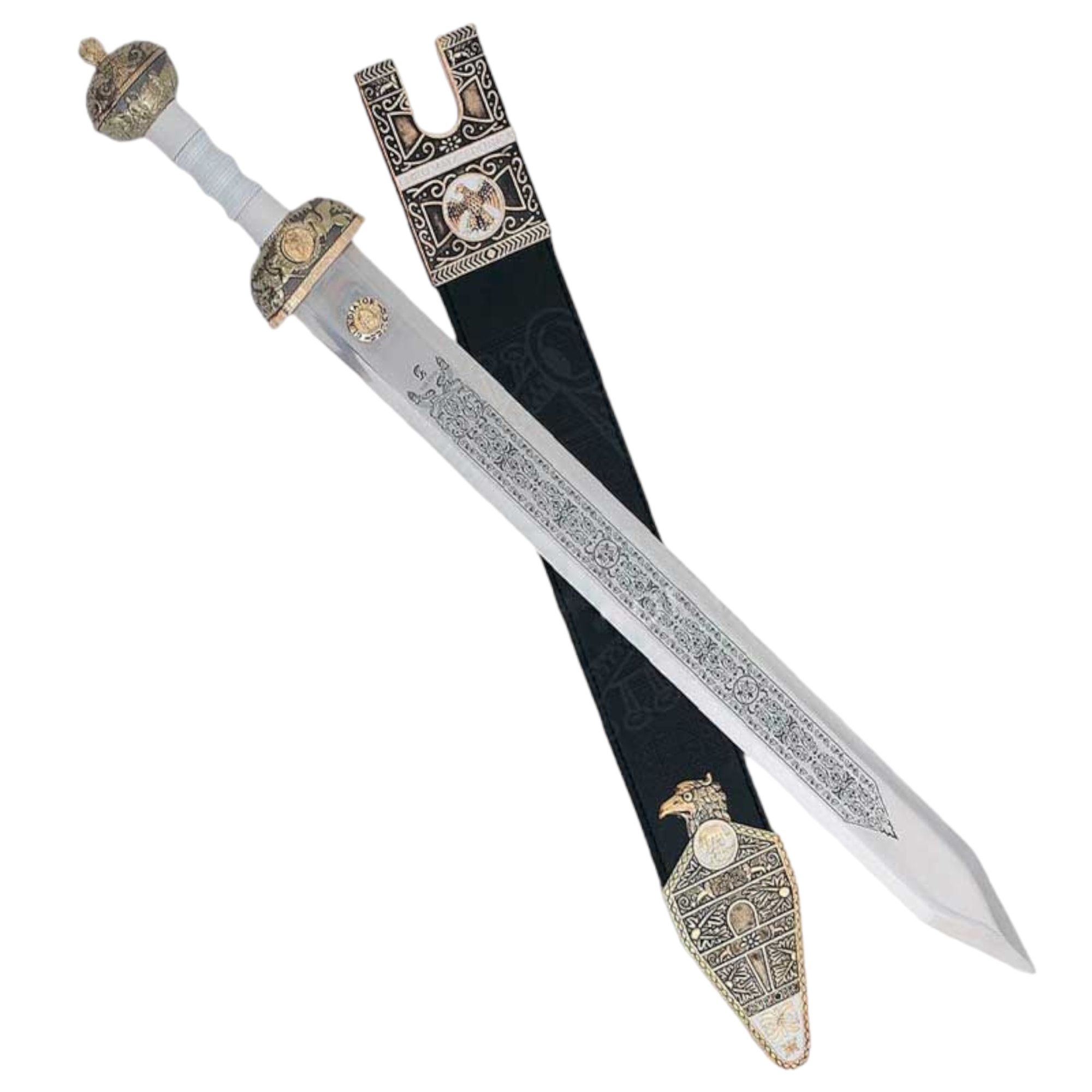 Sabie Gladius Julius Caesar, Gravura, cu Teaca, Decorativa, Otel