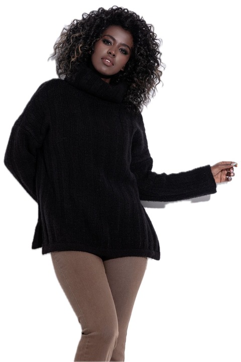 Fobya Klasszikus női pulóver Olwevere fekete, Fekete