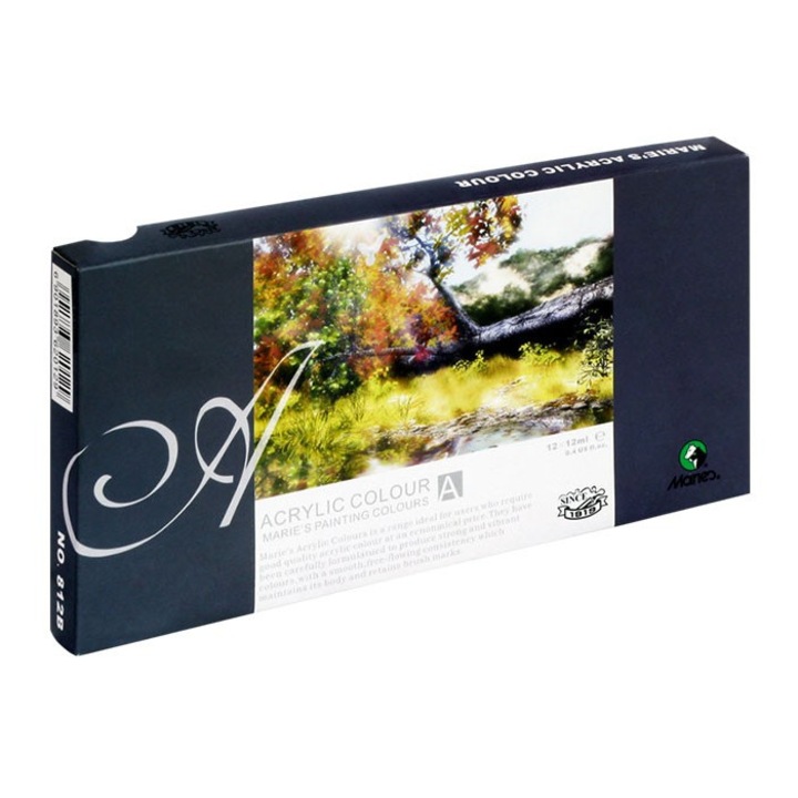 Acuarele pentru pictura, KW Trade, 12 culori, 12ml, Multicolor