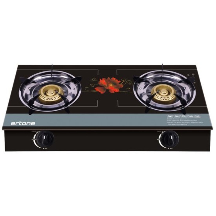 Plita electrica Tristar KP-6248, 2 Arzatoare, 2500 W, Negru/Inox