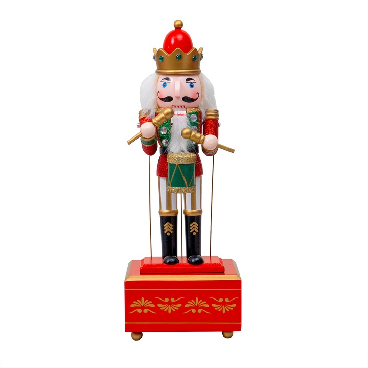 Decoratiune Craciun, Spargator de nuci, model muzical, 30 cm SL475_4R