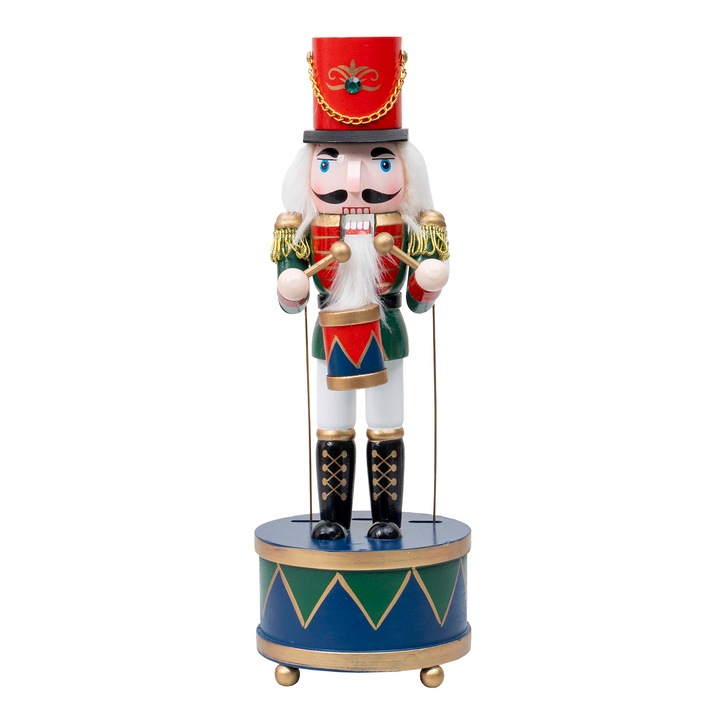 Decoratiune Craciun, Spargator de nuci, model muzical, 30 cm SL475_9V