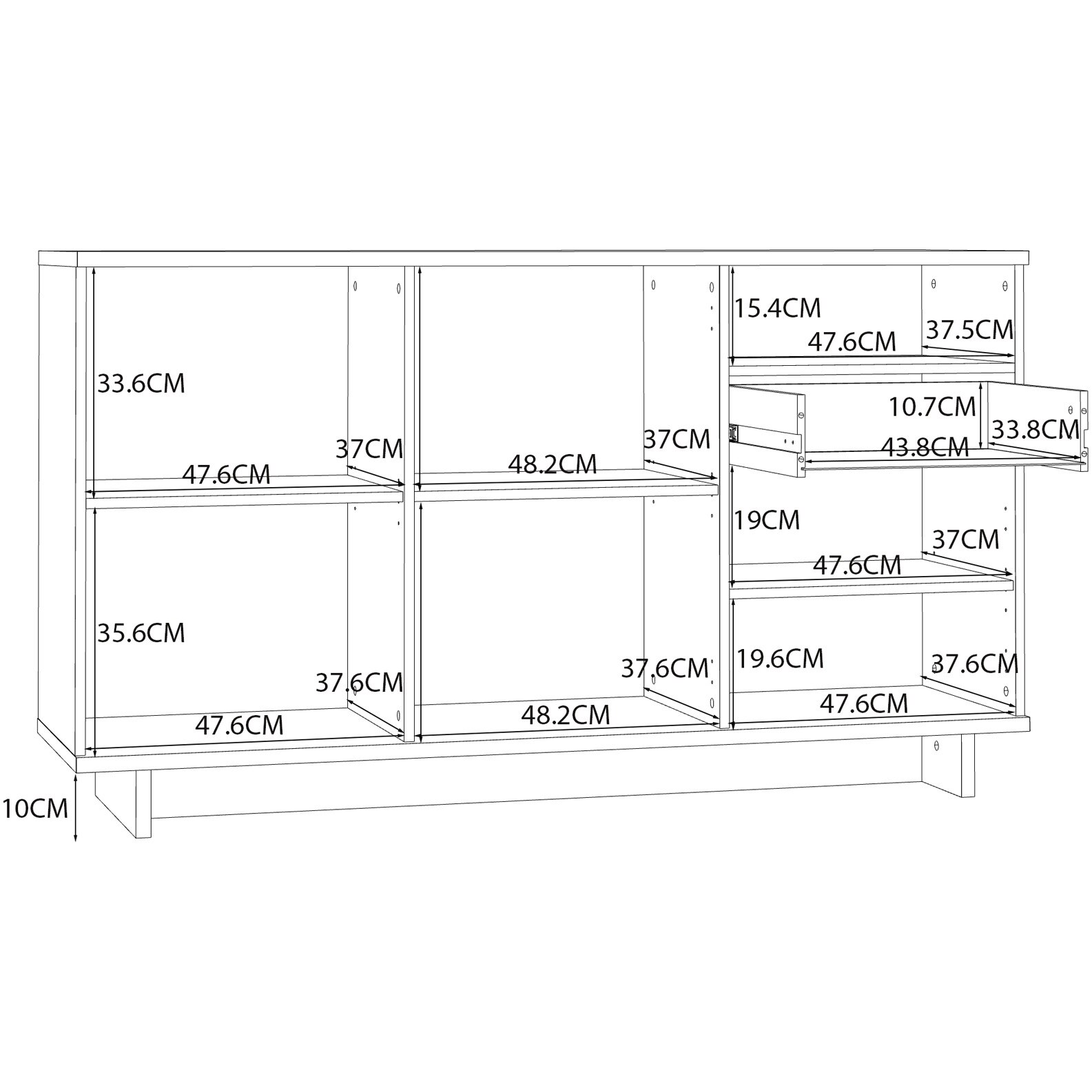 Comoda Forte Chesapeake, dimensiuni 149.6x 85.7x 41.3 cm, culoare