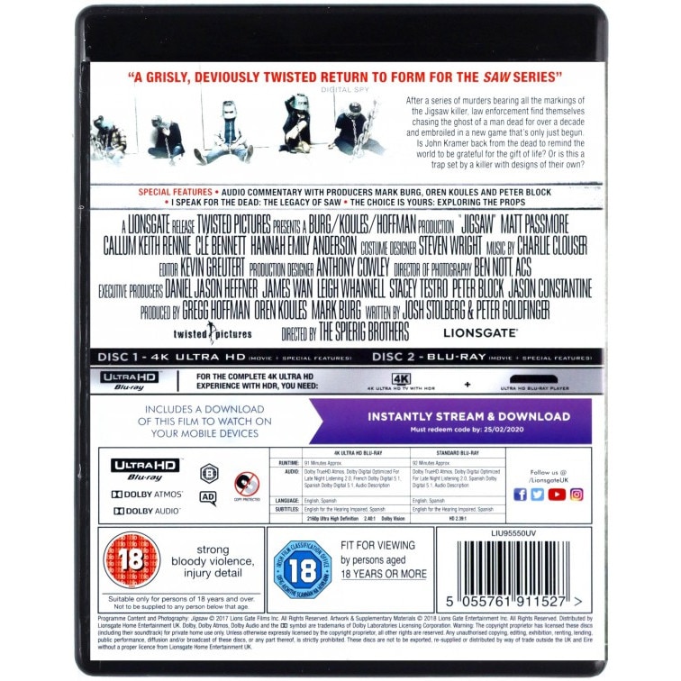 Jigsaw: Mostenirea [Blu-Ray 4K]+[Blu-Ray] - eMAG.ro