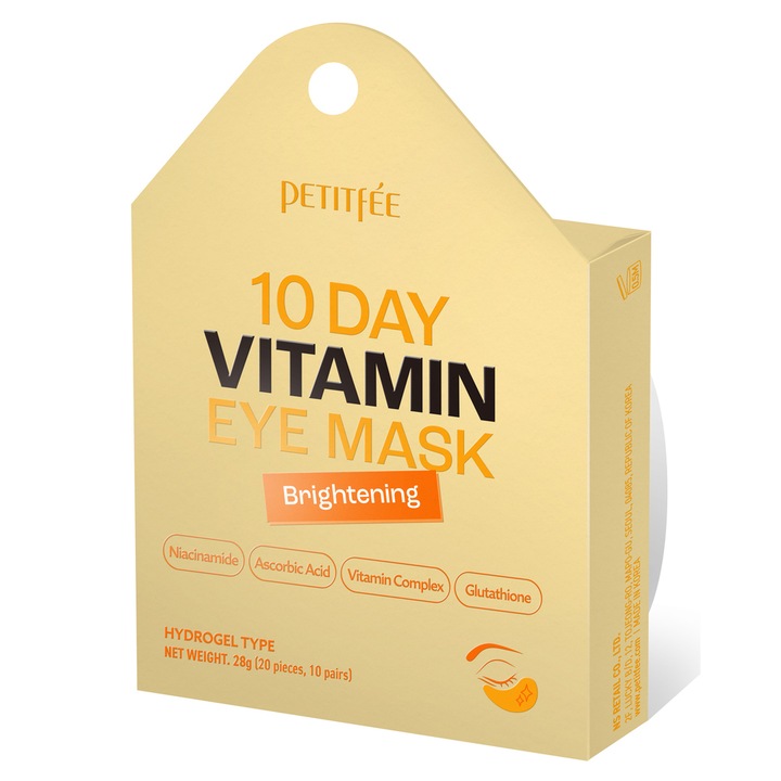 Plasturi de hidrogel pentru ochi cu vitamine, Petitfee, 20 bucati