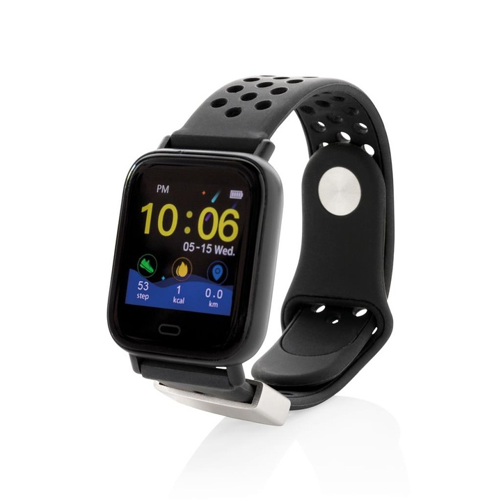 Спортен часовник XD Design, Пластмаса, Силиконова лента, Черен, 35 x 23 x 44, 5см