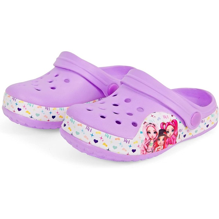 Papuci cu bareta Perletti Rainbow High, Lila