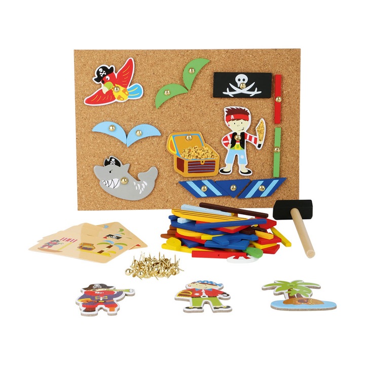 Мозайка пирати Small foot, С чукче, Дървена, 165 части