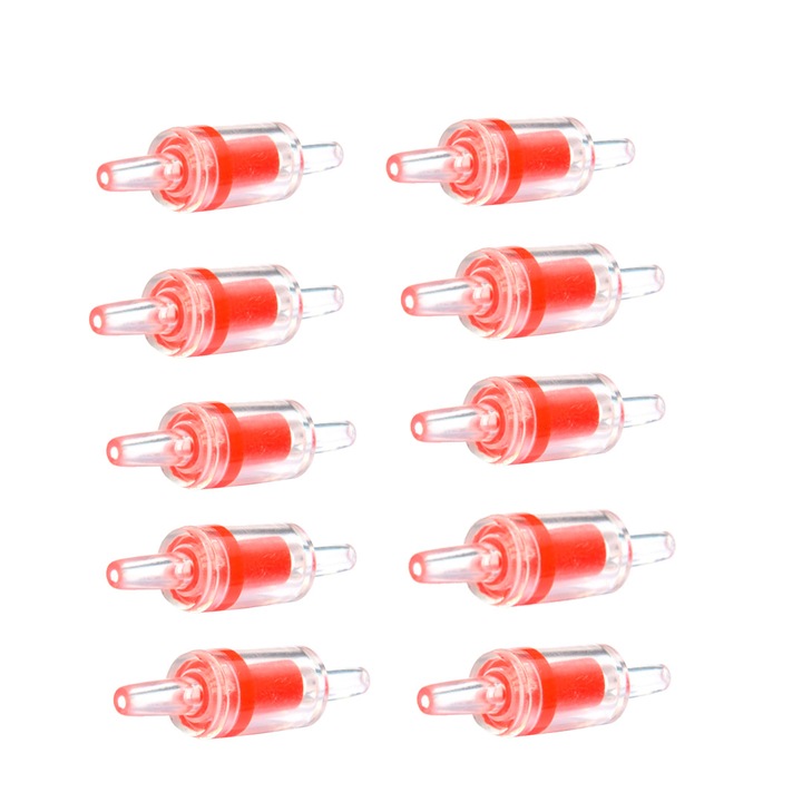 Set 10 supape de retinere, Envobee Shrimp, Pentru acvariu, Rosu