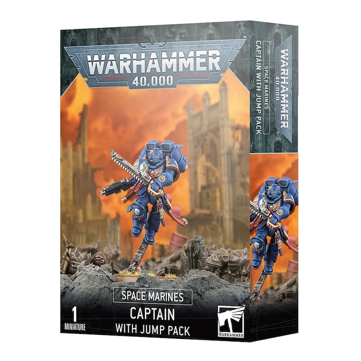 Разширение за играта Warhammer 40000 Captain с Jump Pack Space Marines Games Workshop, 25 части, Сив цвят