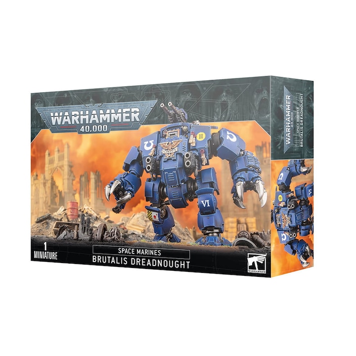 Warhammer 40000 Brutalis Dreadnought Space Marines Game Expansion Games Workshop 131 Piece Grey