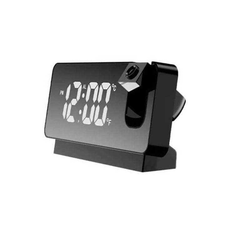 Ceas proiector, S282A LED, oglinda, termometru, -10°C pana la 50°C