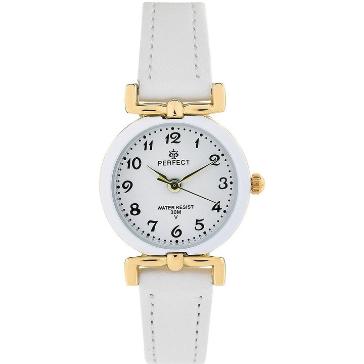 Ceas, Perfect PF00313, Metal, Alb