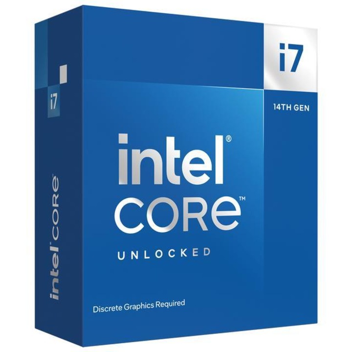 Процесор Intel® Core™ i7-14700KF, 5,6 GHz турбо, 33MB, Socket LGA1700, Без вградена графична карта
