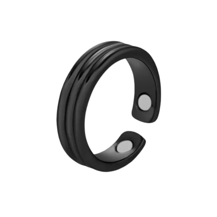 Пръстен против хъркане с терапевтичен ефект, CRT, Snore Block, Magnetic acupressure therapy, Черен