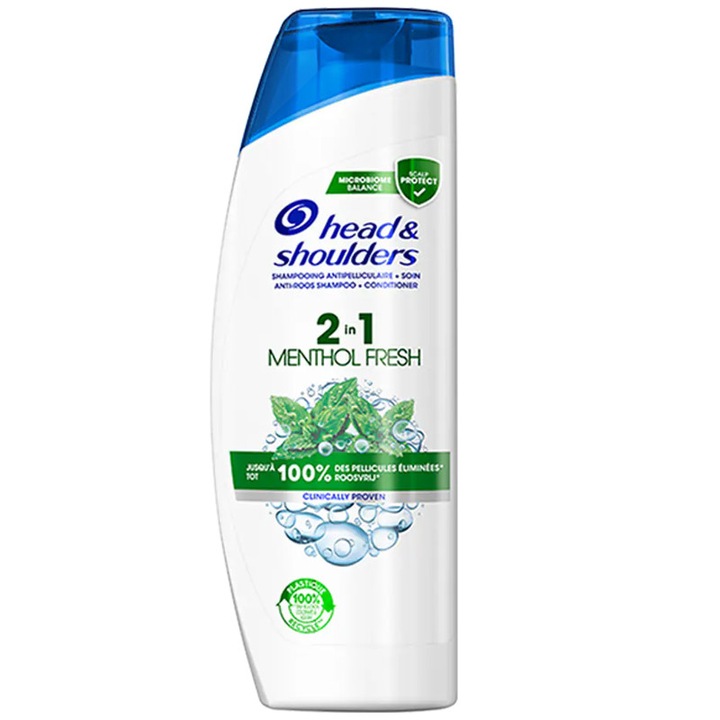 Шампоан и балсам Head & Shoulders 2in1 menthol fresh, 270 мл