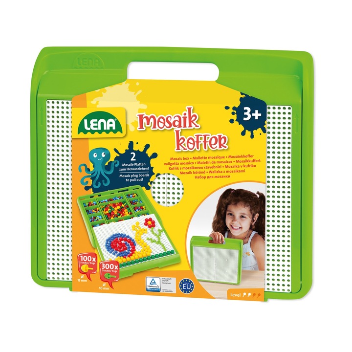 Geanta Mozaic Lena cu 100 piese de 15 mm si 300 piese de 10 mm