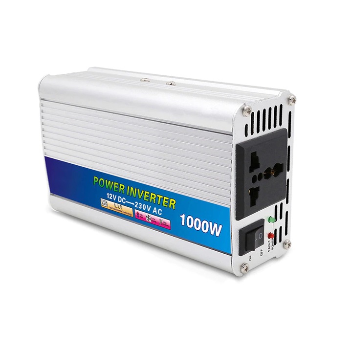 Autó inverter 1000W, 12V, 230V, BEL1000XT