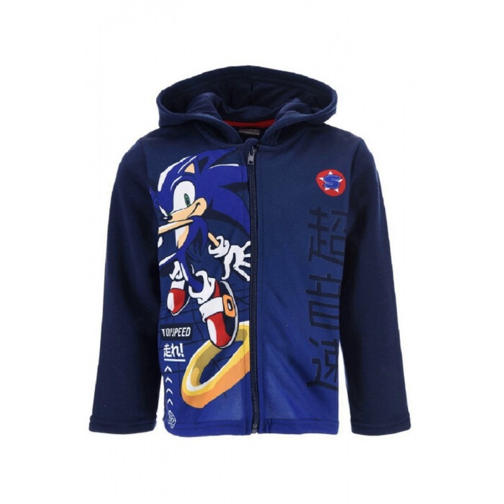 Hanorac cu maneca lunga Sonic the Hedgehog 22261, Bleumarin