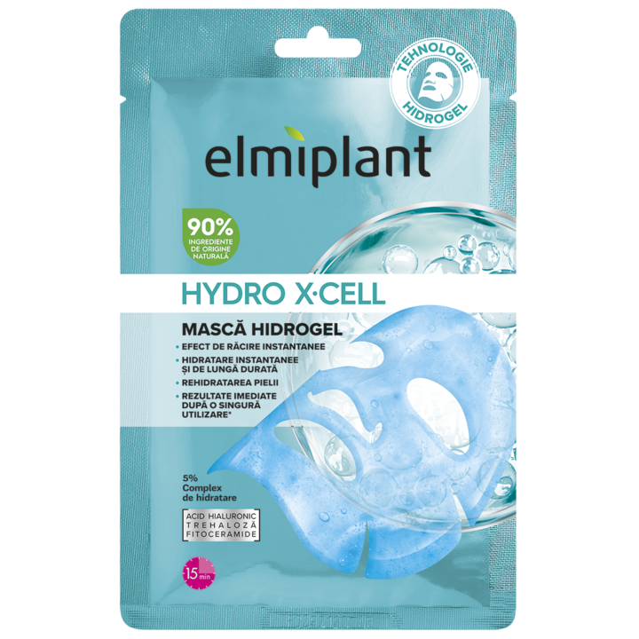 Masca Hidrogel pentru fata Hydro X-Cell, Elmiplant, 20 ml