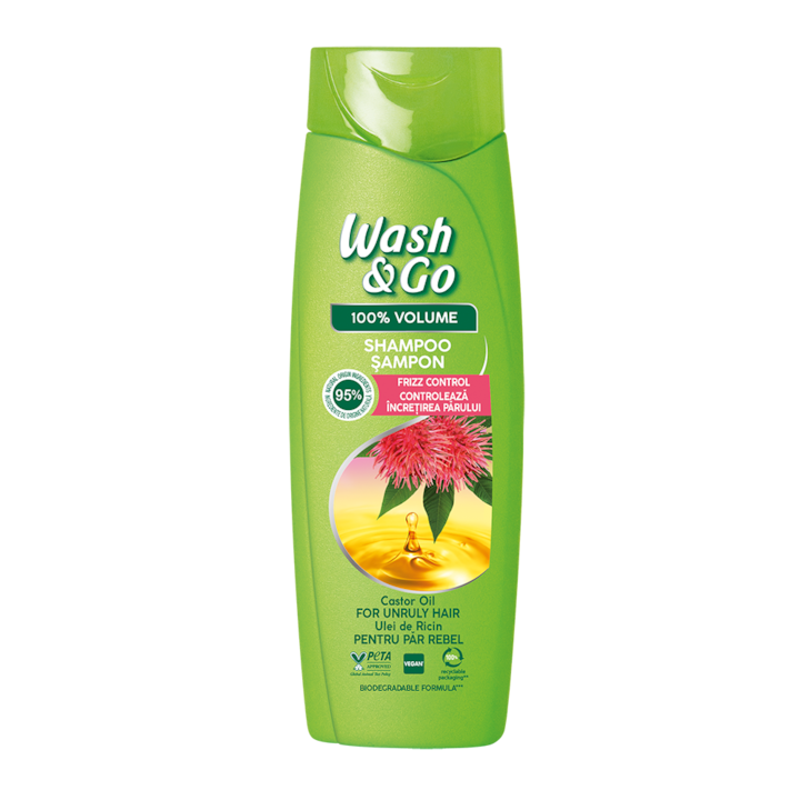 Sampon Wash&Go cu Ulei de Ricin, 360 ml