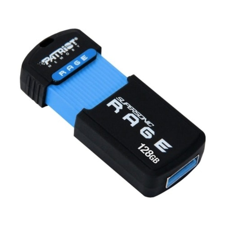 Memorie USB, Patriot RAGE LITE, 120 MB/s, 128 GB, USB 3.2, Negru