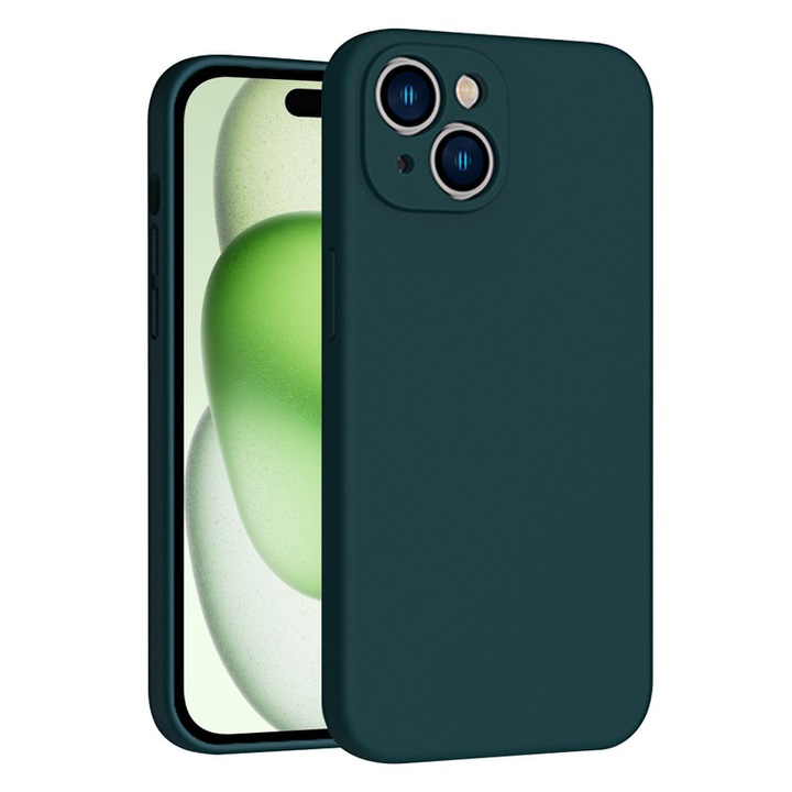 Защитен калъф за телефон, jieshida, Силиконов, Съвместим с iPhone 15, Зелен