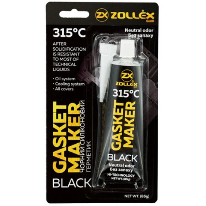 Silicon de etansare ZOLLEX Gasket Maker 9-BL, 315 Clesius, negru, inodor, 85 g