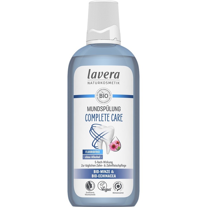 Fluoridmentes szájvíz bio mentával és bio echinaceával, 400ml, Lavera